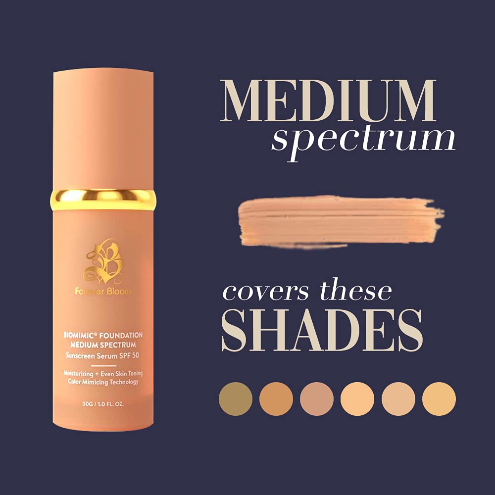 Forever Bloom sunscreen SPF50 label emphasizing strong sun defense