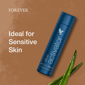 Forever Living Aloe Activator applied on hand showing lightweight absorbency