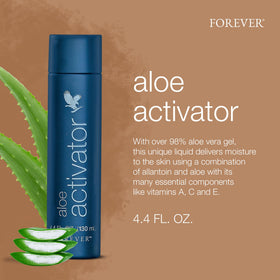 Forever Living Aloe Activator gel texture closeup showing soothing hydration