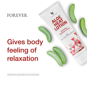 Forever Living bottle next to a hand showing 4 fl oz scale and travel-friendly size