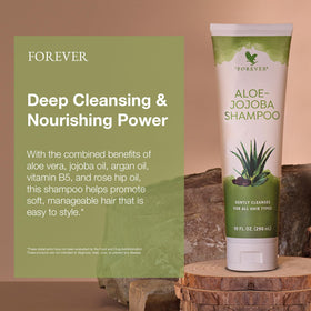 Forever Living shampoo foam texture close-up illustrating rich lather for effective cleansing