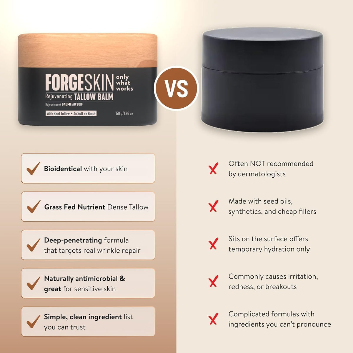 Forge Skin applied to face and neck illustrating even hydration coverage
