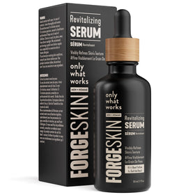 Forge Skin front packaging showing bottle and label, highlights night serum benefits