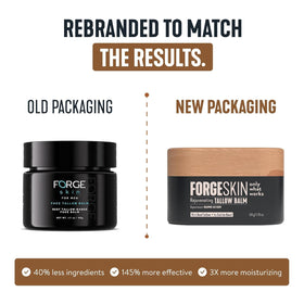 Forge Skin open balm texture close-up demonstrating creamy spreadability