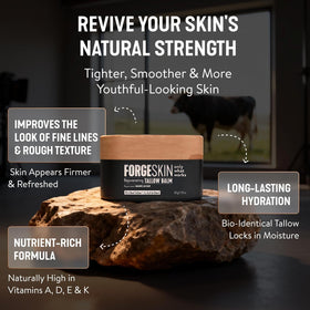 Forge Skin under-eye application showing gentle hydration for tired skin