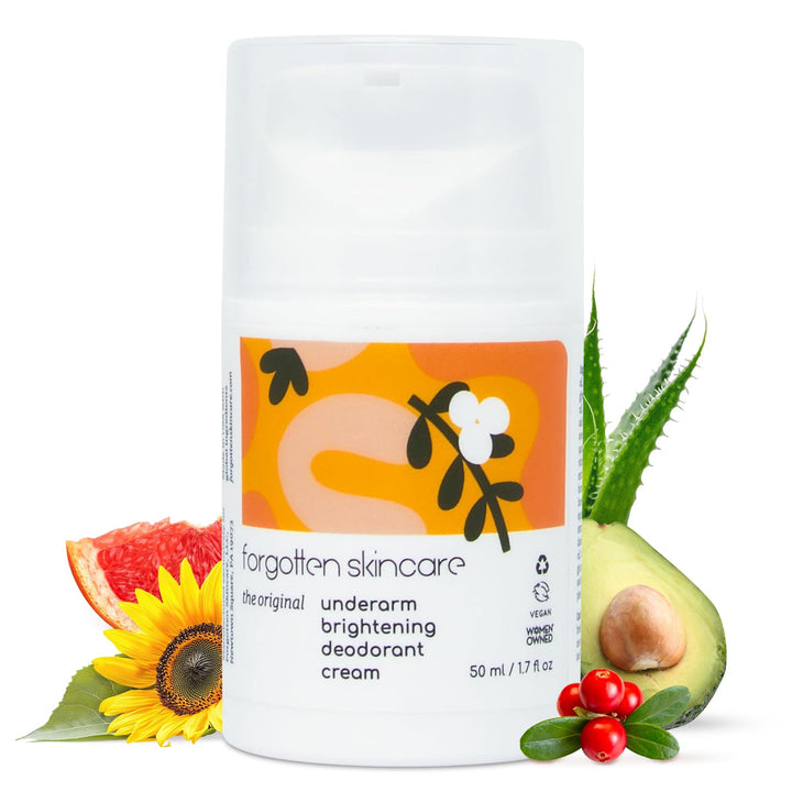 Forgotten Skincare front packaging showing product and clear benefit