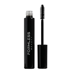Formless Beauty Elevate Mascara front packaging showing sleek glass tube and label benefit
