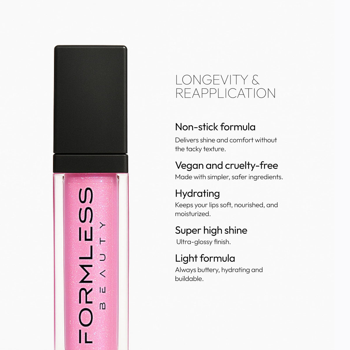 Formless Beauty size comparison next to lipstick showing portable scale