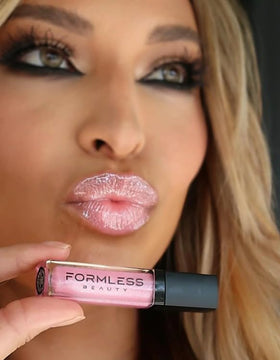 Formless Beauty texture swatch on hand showing glossy finish and hydration
