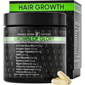 Formulation Factory front packaging showing bottle and label benefits
