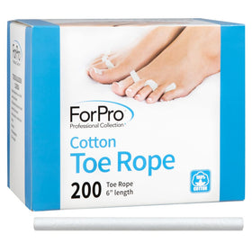 ForPro Professional Collection front packaging showing 200-count cotton toe ropes for efficient use