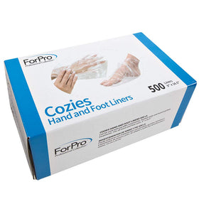ForPro Cozies close-up of clear plastic liner texture, highlights durable thin film