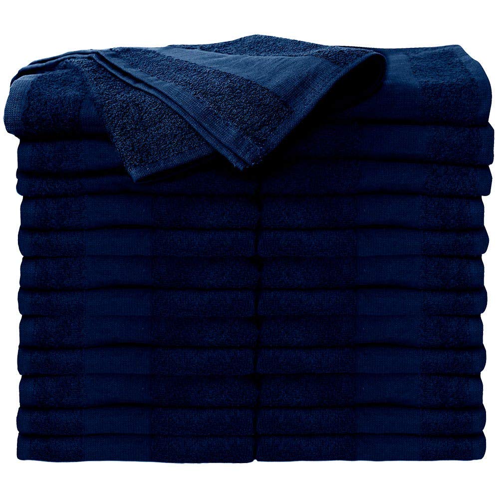 ForPro front packaging navy towels showing 24-count and durable color