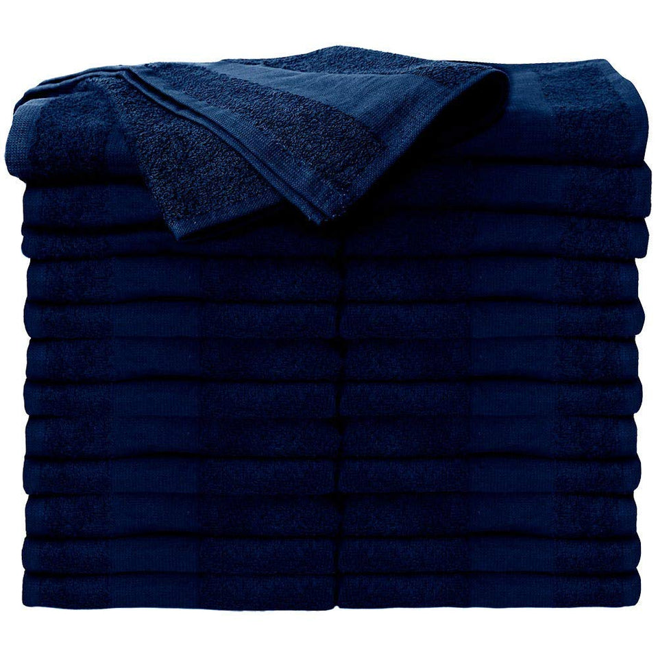 ForPro front packaging navy towels showing 24-count and durable color