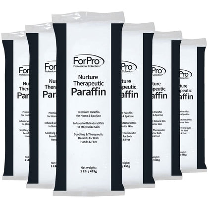 ForPro front packaging showing six one-pound unscented paraffin blocks and benefits