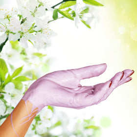 ForPro lavender scale comparison with hands showing one-pound block size