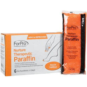 ForPro closeup of paraffin block texture and ingredients highlighting smooth, moisturizing formula