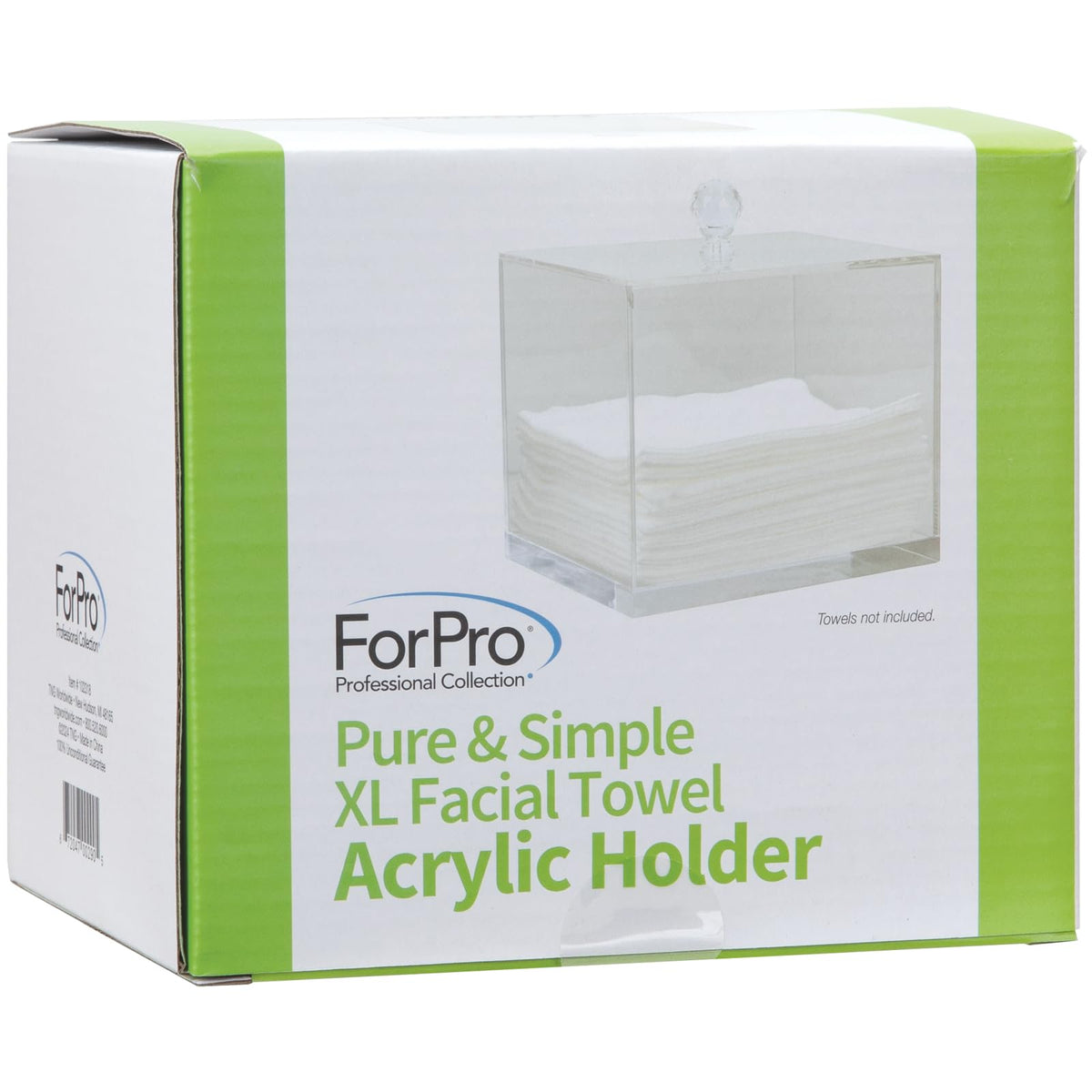 ForPro scale comparison with towel box showing compact footprint benefit