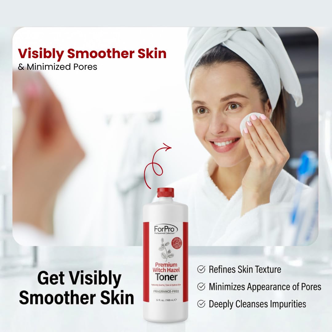 ForPro toner on cotton pad used to remove impurities and prep skin