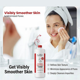 ForPro toner on cotton pad used to remove impurities and prep skin