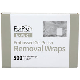 ForPro off-center cotton pad detail showing precise acetone application to nail