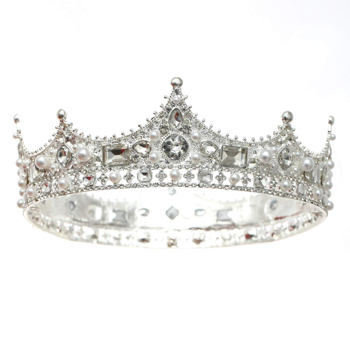 FORSEVEN front view full crown showing ornate crystals and regal silhouette benefit: visual impact