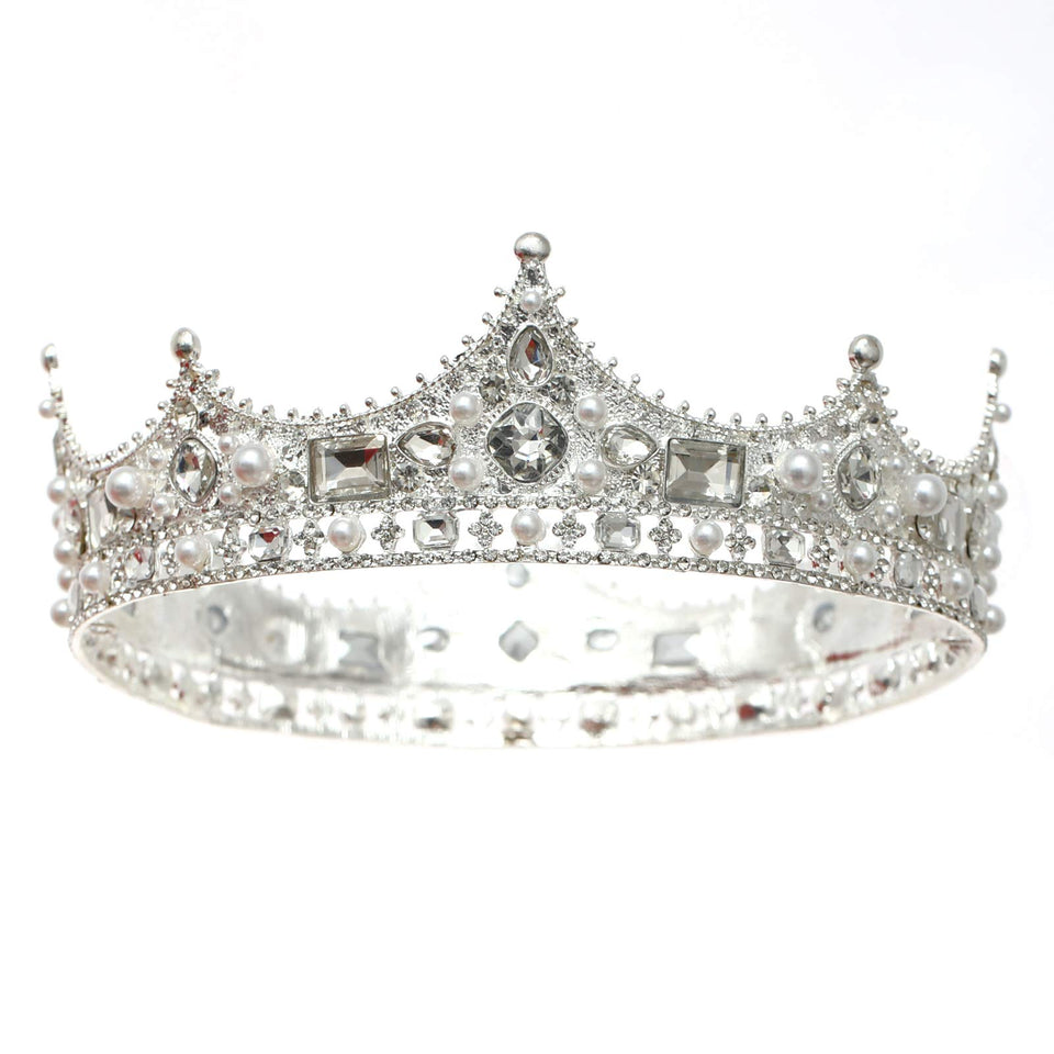 FORSEVEN front view full crown showing ornate crystals and regal silhouette benefit: visual impact