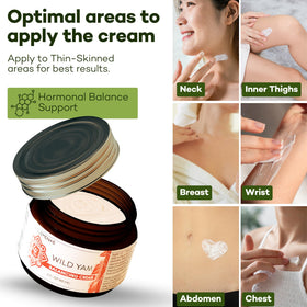 Four Elements cream applied to forearm demonstrating gentle absorption benefit