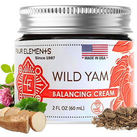 Four Elements front jar view showing packaging and brand, highlights trust