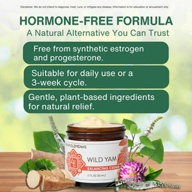 Four Elements wild yam and herbs from the farm displaying organic sourcing benefit