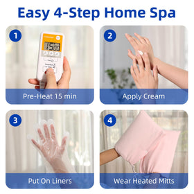 FOWARM mitt beside hand for scale demonstrating 7x10 size and ergonomic fit