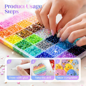 Foxiod rhinestones applied to nail art demonstrating professional detail