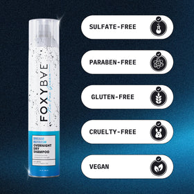 FoxyBae label detail with ingredients and vegan icons showing clean formulation benefit
