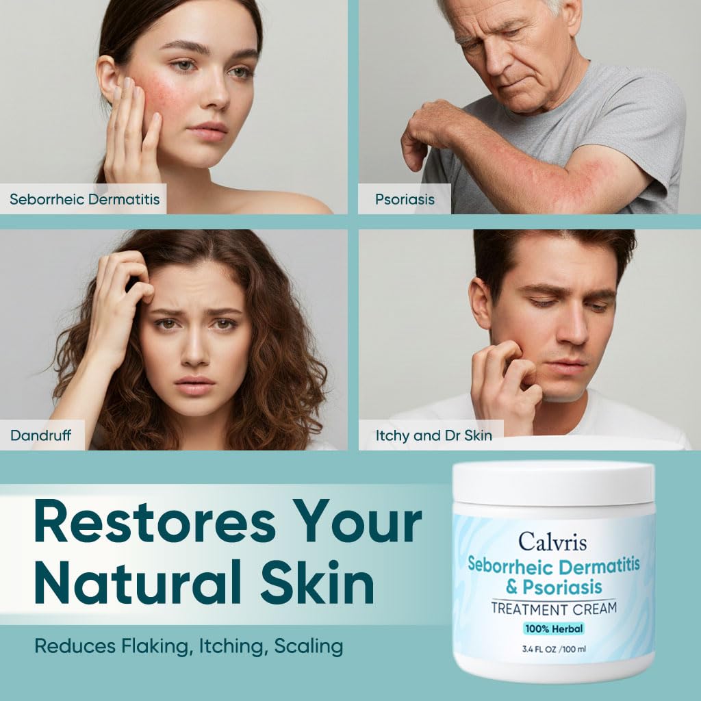 FQMUEV Calvris applied to beard skin showing targeted soothing and hydration