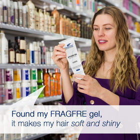 FRAGFRE applied to hands demonstrating easy spreadability benefit