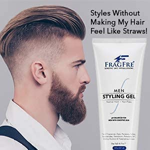 FRAGFRE before and after hairstyle demonstrating natural hold