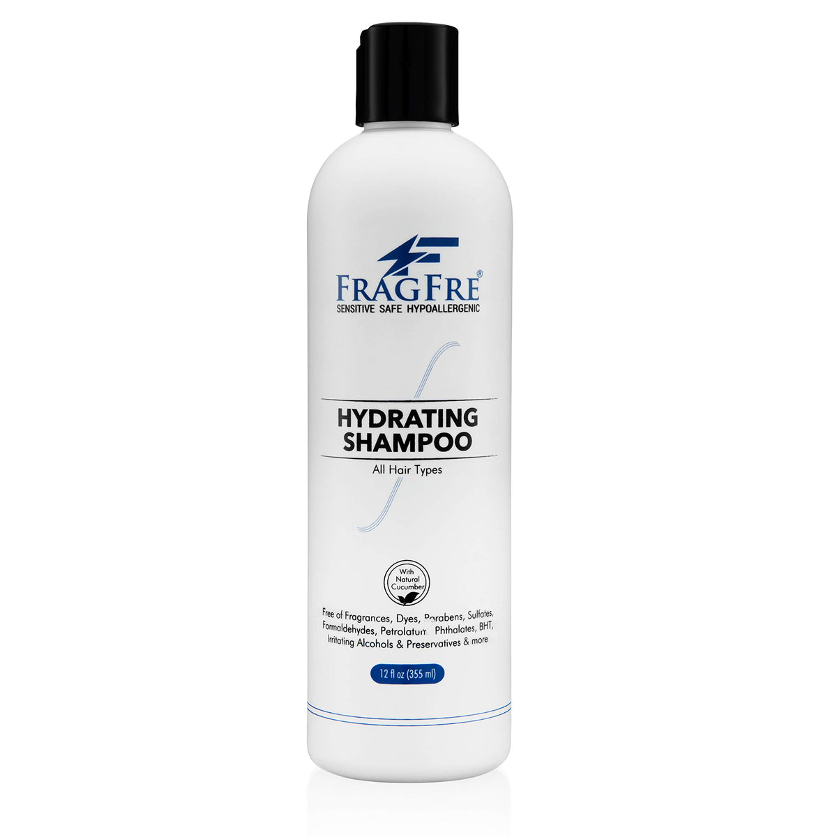 FRAGFRE front packaging showing 12 oz bottle and calm design for gentle care