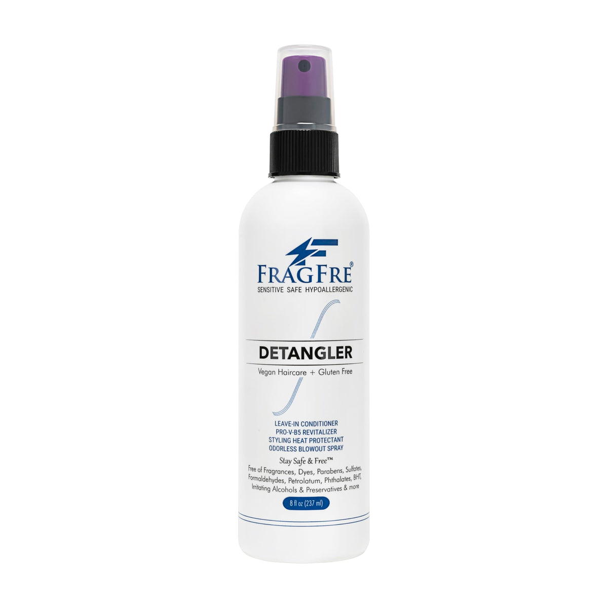 FRAGFRE front packaging showing bottle and 8 oz size, highlights gentle formula benefits