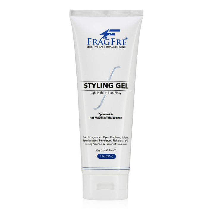 FRAGFRE front packaging showing 8 oz tube and product name, clear benefit of gentle styling