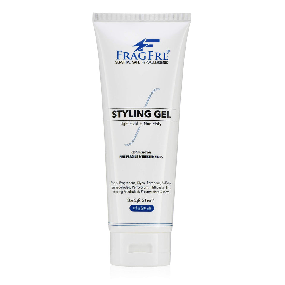 FRAGFRE front packaging showing 8 oz tube and product name, clear benefit of gentle styling