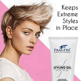FRAGFRE application hands applying gel for easy styling control