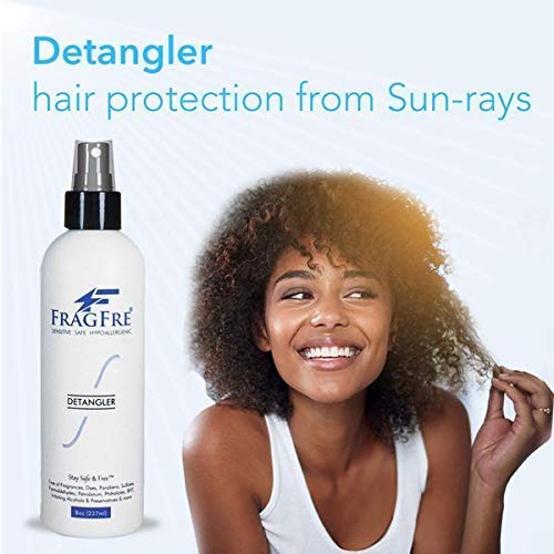 FRAGFRE in a travel pouch with other essentials, ideal for on-the-go styling protection