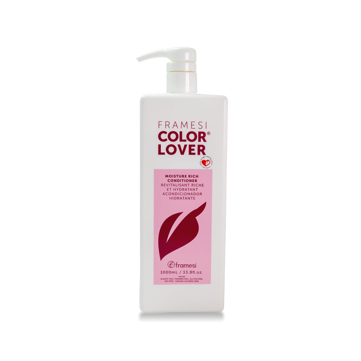 Framesi Color Lover front packaging showing bottle and label benefits