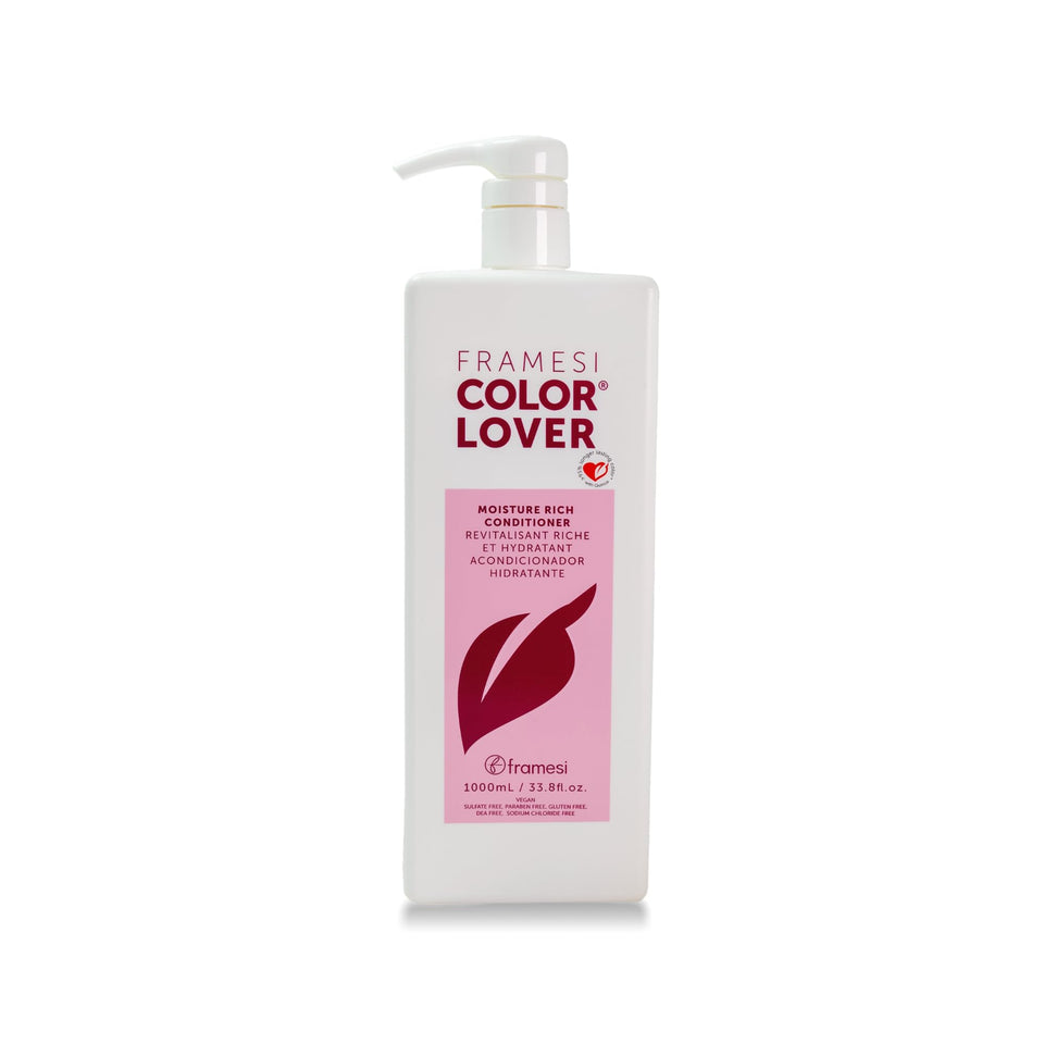 Framesi Color Lover front packaging showing bottle and label benefits