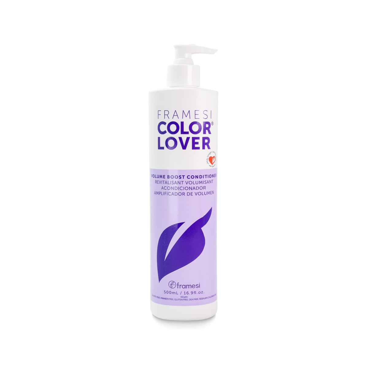 Framesi front bottle showing label and volumizing benefit for color-treated hair