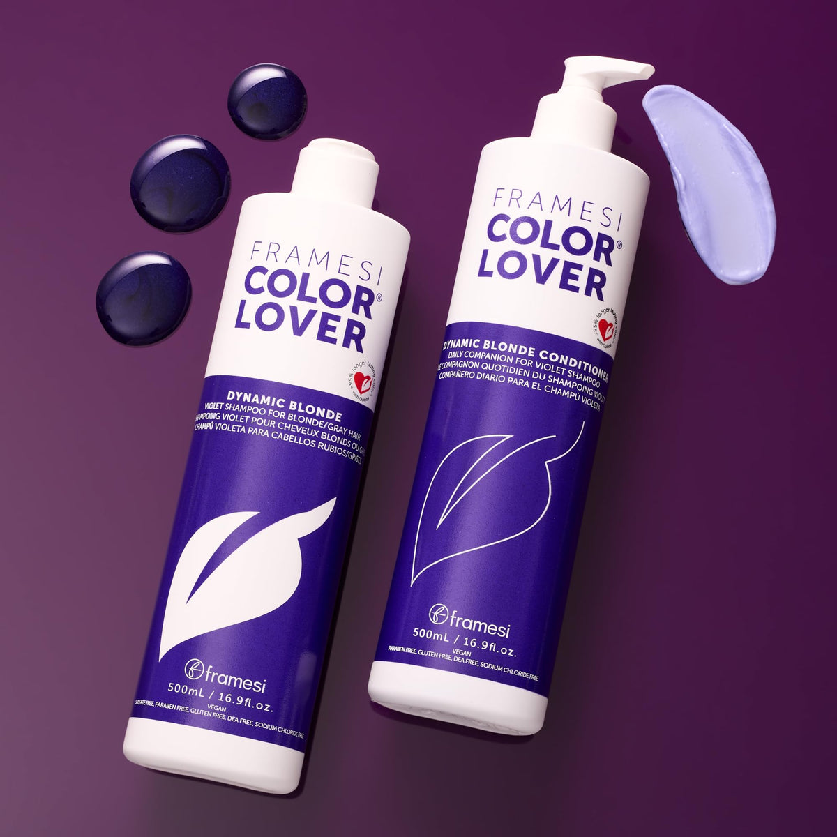Framesi detailed label view highlighting ingredients and sulfate-free benefit