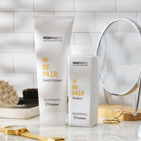 Framesi Morphosis label close-up highlighting key ingredients and product trust