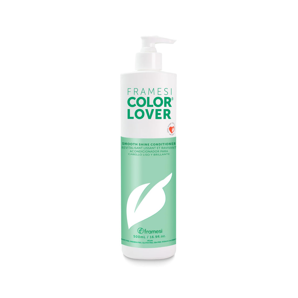 Framesi conditioner front bottle showing label and glossy finish benefit