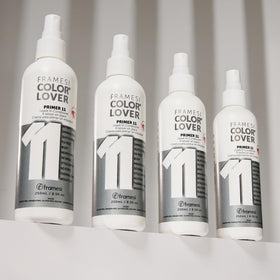 Framesi spray in hand dispensing mist to detangle and protect hair