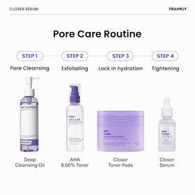FRANKLY before and after skin texture improvement for pore refining